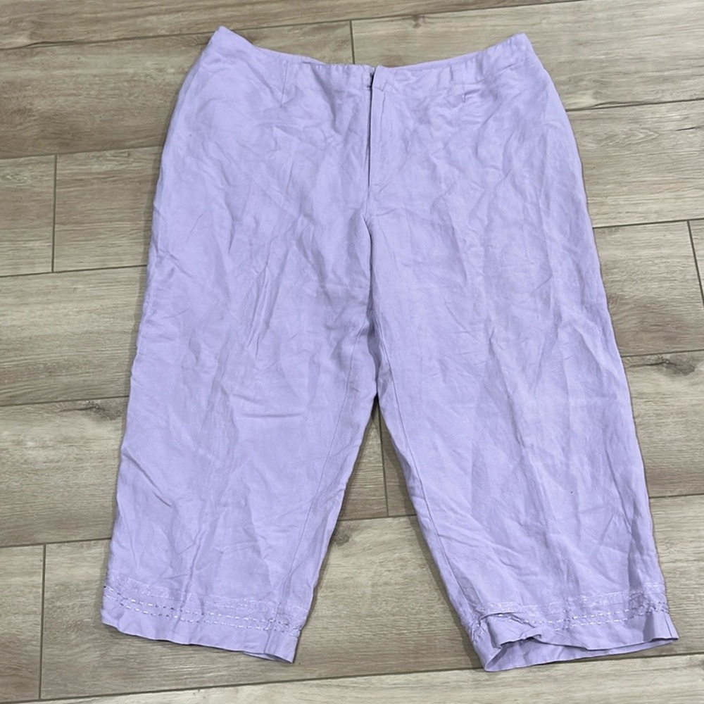 First Issue by Liz Claiborne Linen Blend Ankle Pants